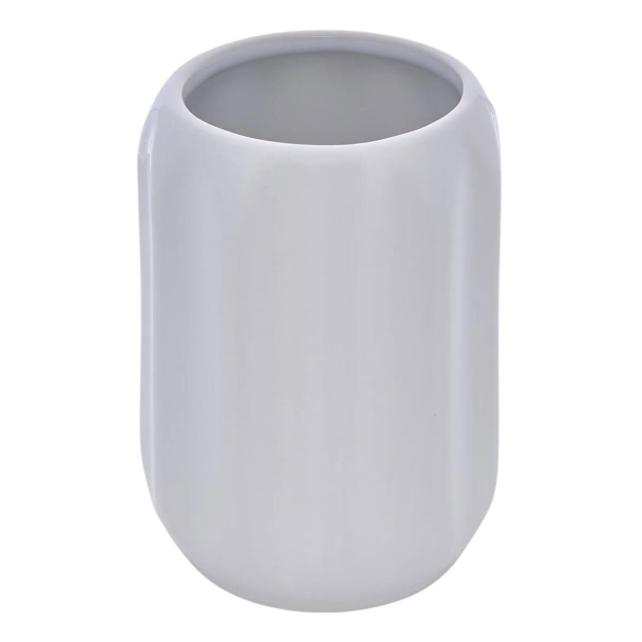 FIVE Pot à brosse à dents en grès  suny colorama  12cm blanc