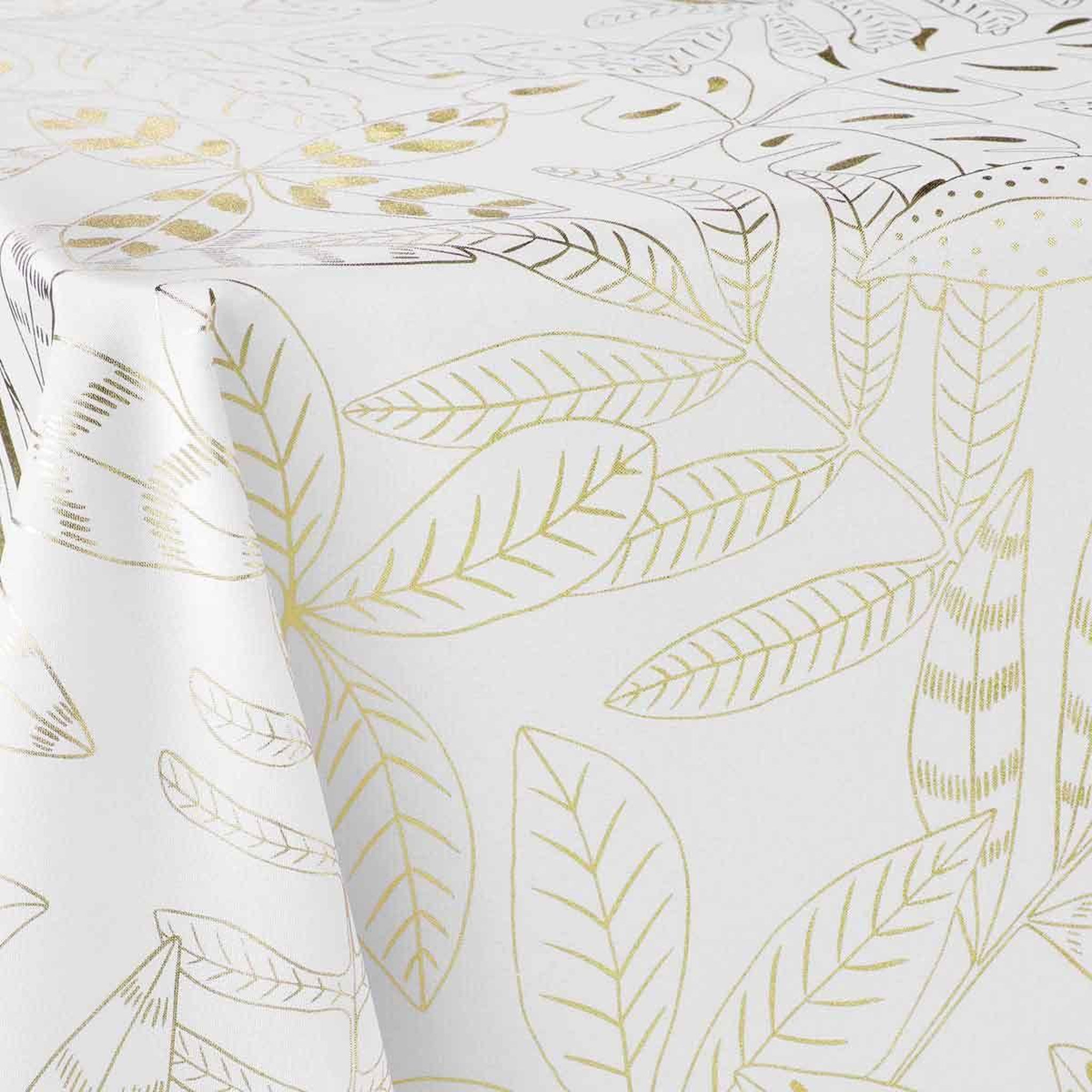 Voir la diapositive 2 : Douceur d'Intérieur Nappe imprimée déco  belflor  150x240cm blanc