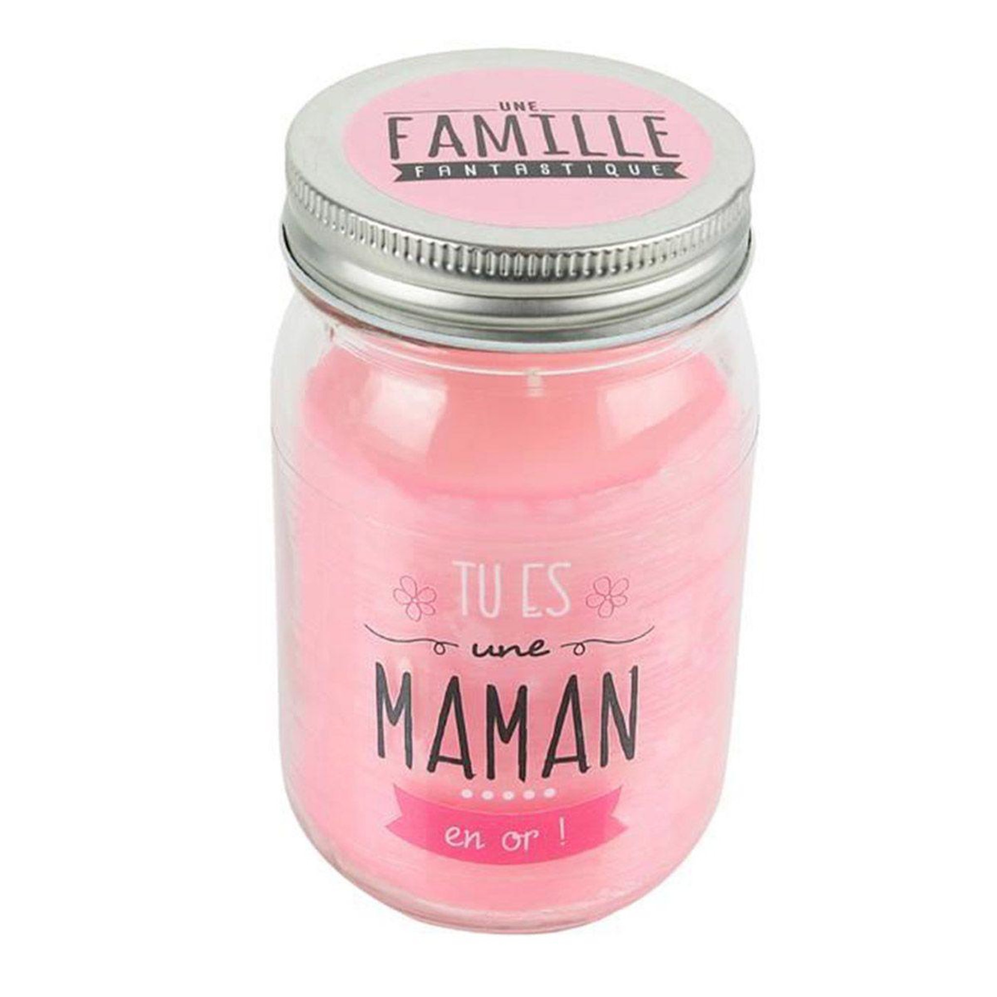 The Home Deco Factory Bougie parfumée en verre  maman  13cm fleur de printemps