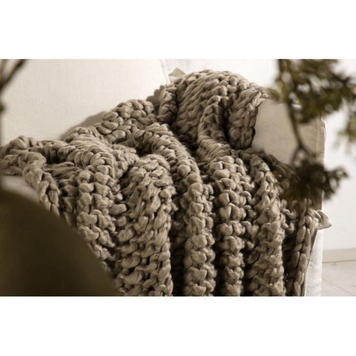 Paris Prix Plaid Uni  Kate  130x170cm Marron