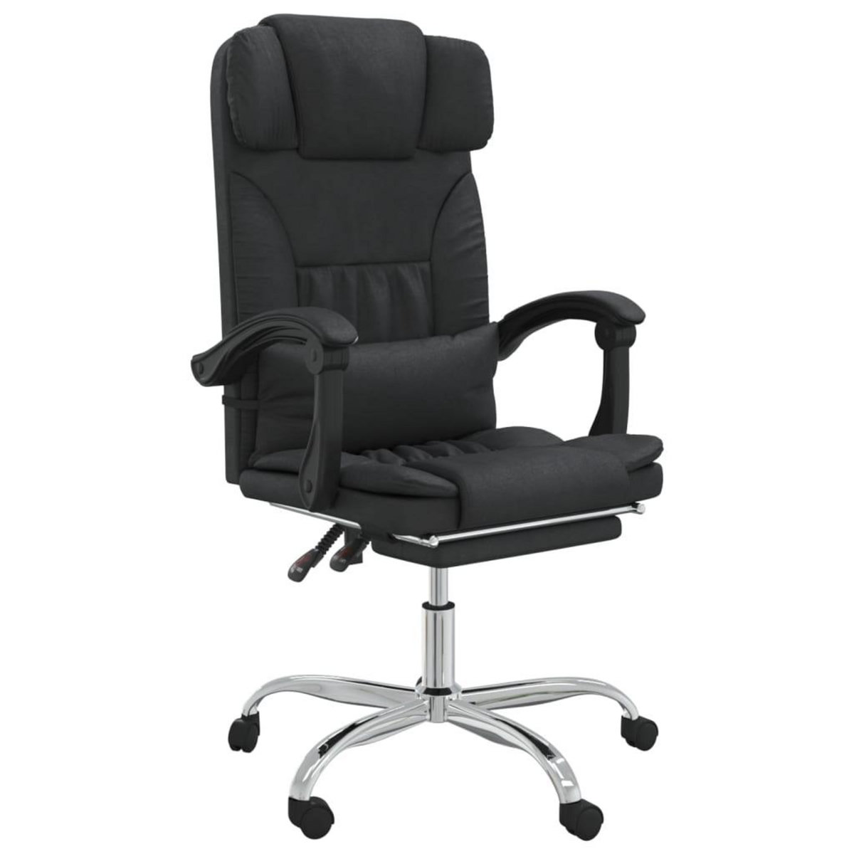 VIDAXL Fauteuil de massage inclinable de bureau Noir Similicuir