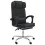 Voir la diapositive 2 : VIDAXL Fauteuil de massage inclinable de bureau Noir Similicuir