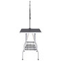 Voir la diapositive 4 : VIDAXL Table de toilettage reglable de chiens avec 2 boucles et panier