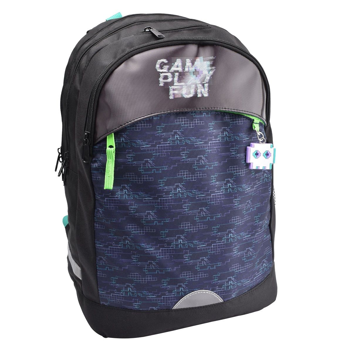 AUCHAN Sac à dos 2 compartiments GLITCH IN THE MATRIX