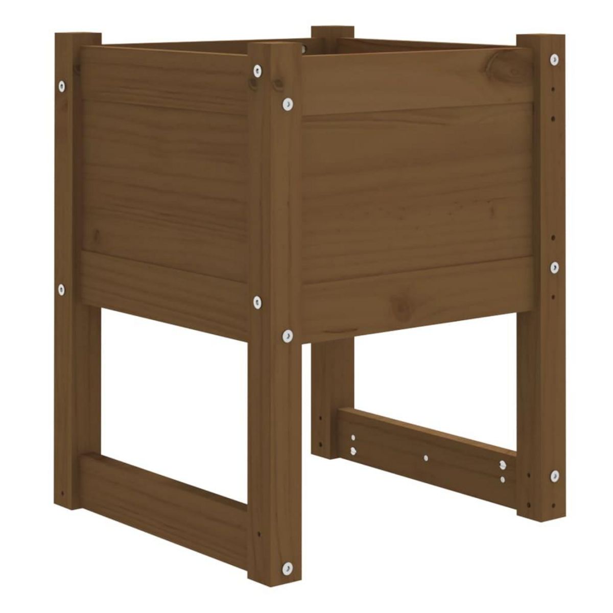 VIDAXL Jardinieres 2 pcs Marron miel 40x40x52,5 cm Bois massif de pin