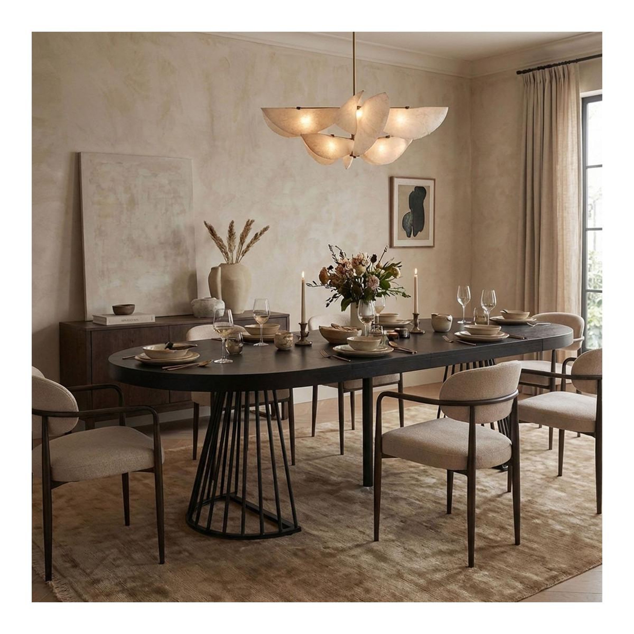 Voir la diapositive 3 : Paris Prix Table de repas extensible  virginia  110-260cm noir