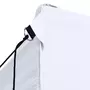 VIDAXL Tente de reception pliable avec 3 parois 3x4 m Acier Blanc