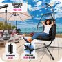 Voir la diapositive 4 : tectake Fauteuil suspendu Ariane avec structure et coussin 160kg