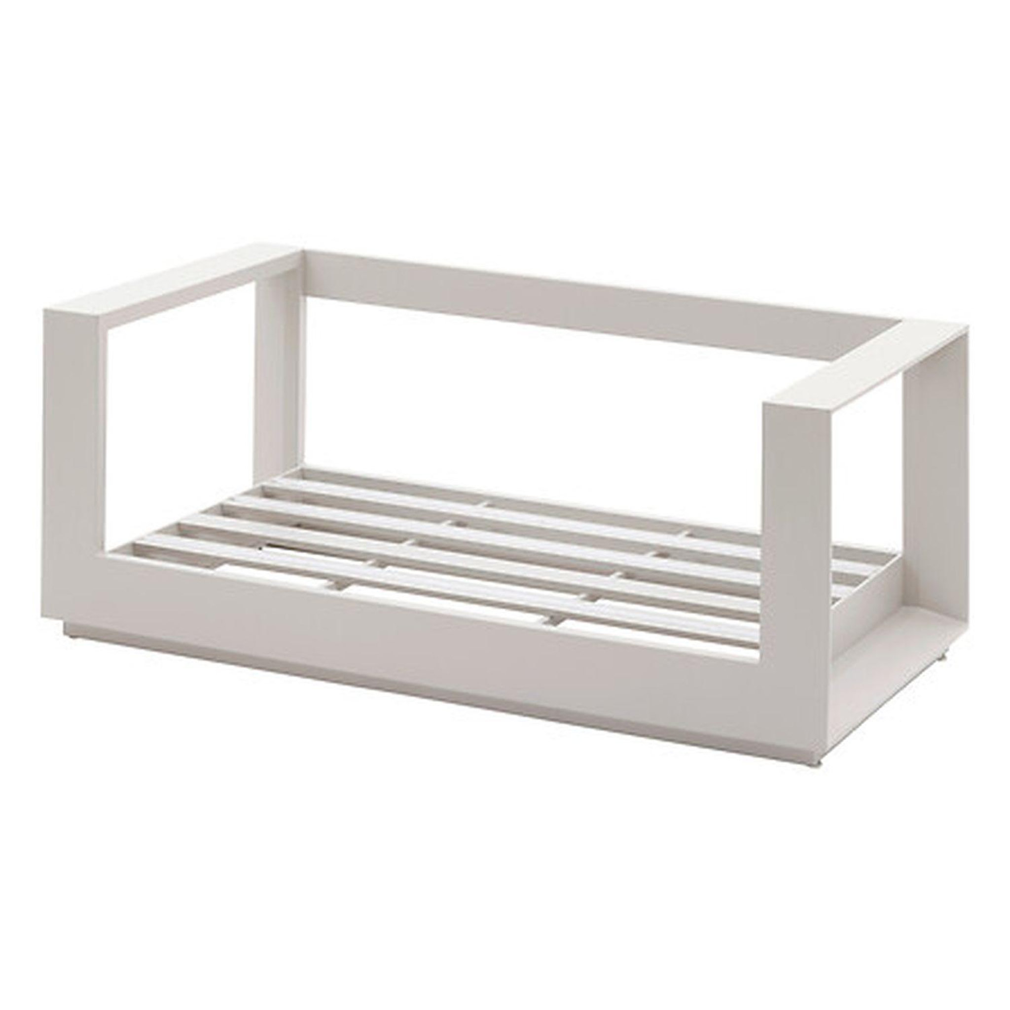 Voir la diapositive 4 : HESPERIDE Canapé de jardin en aluminium 2 places allure - avoine et beige zebrano