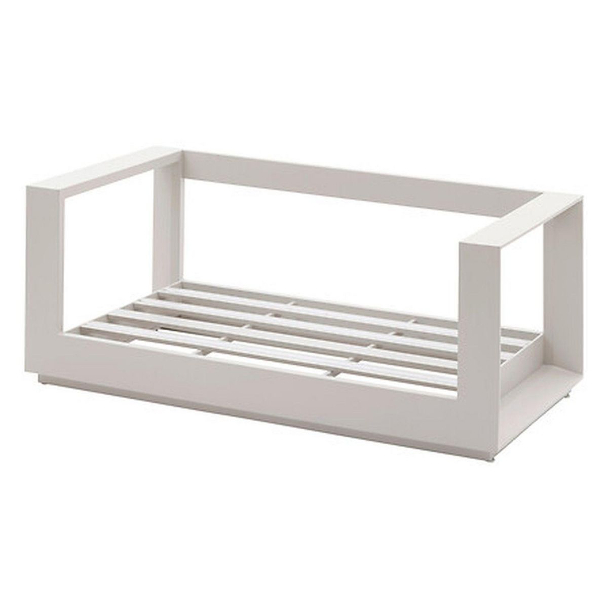 HESPERIDE Canapé de jardin en aluminium 2 places ALLURE - Avoine et beige zebrano