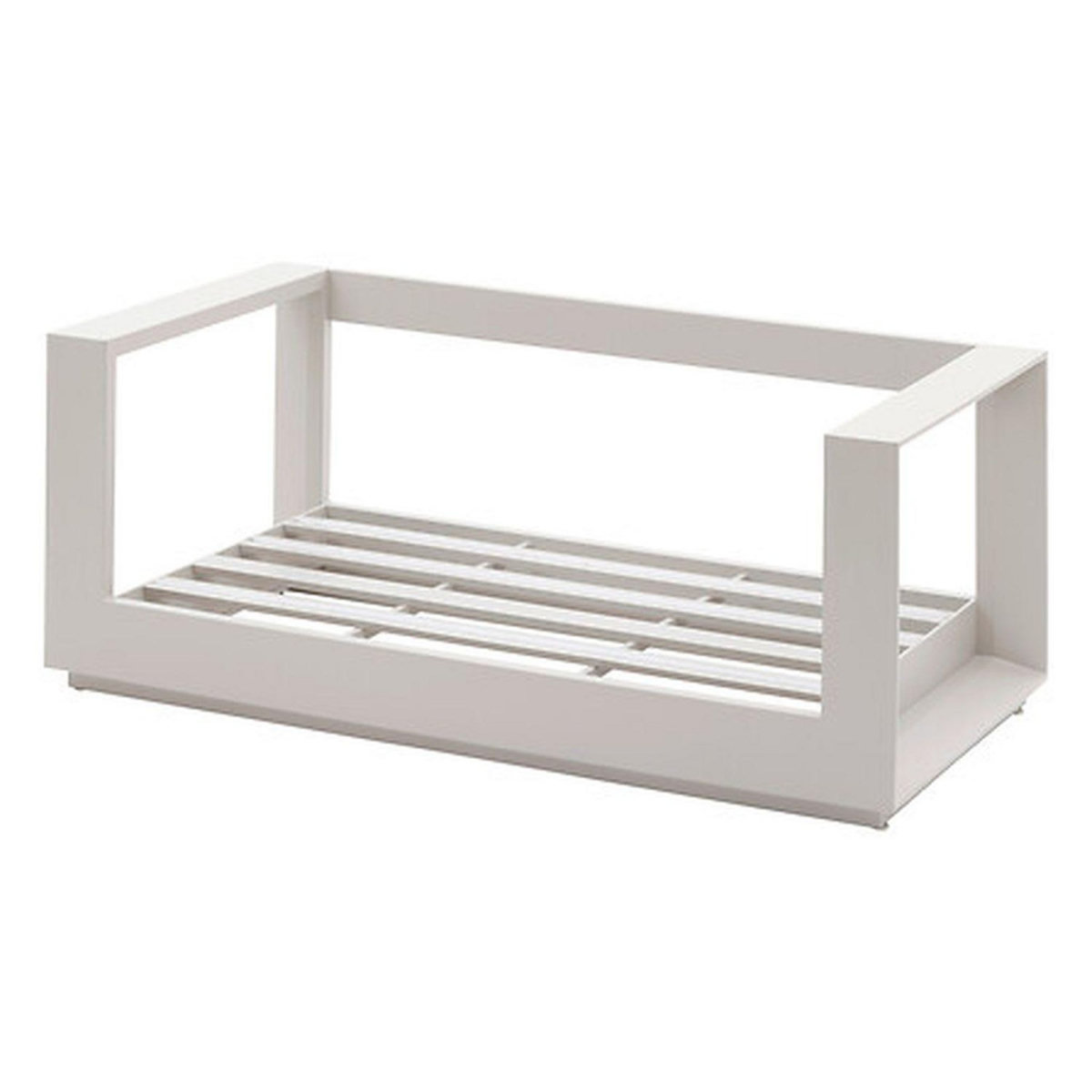 HESPERIDE Canapé de jardin en aluminium 2 places ALLURE - Avoine et beige zebrano