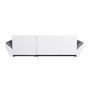 Voir la diapositive 9 : Canapé d'angle réversible convertible en Pu blanc et tissu gris ALIX