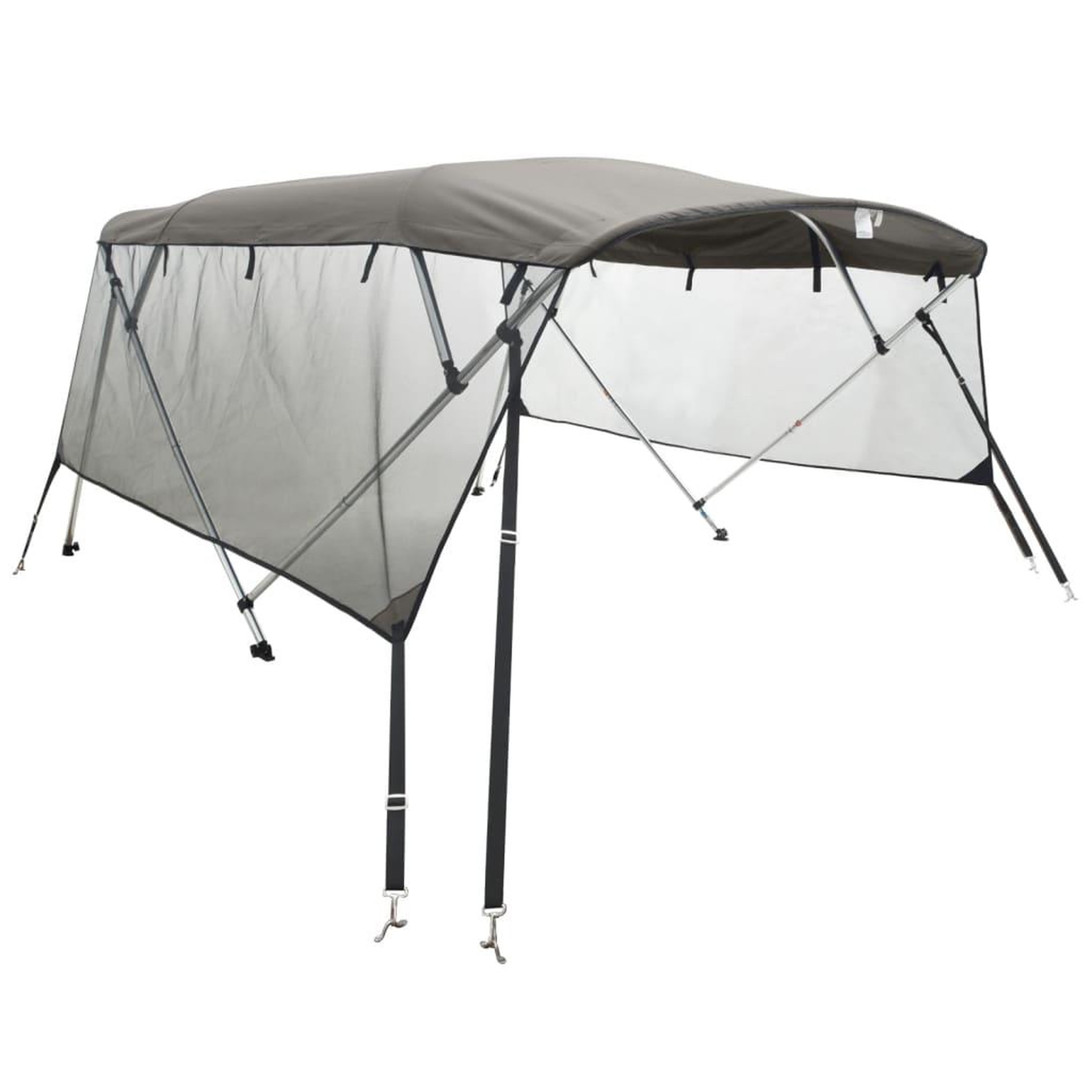 Voir la diapositive 2 : VIDAXL Toit bimini a 4 arceaux parois en maille 243x(230-244)x137 cm
