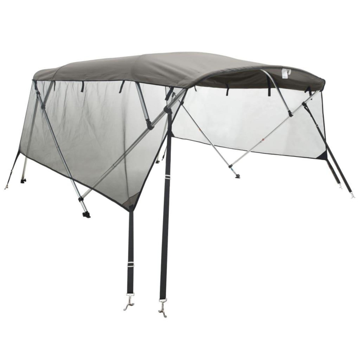VIDAXL Toit bimini a 4 arceaux parois en maille 243x(230-244)x137 cm
