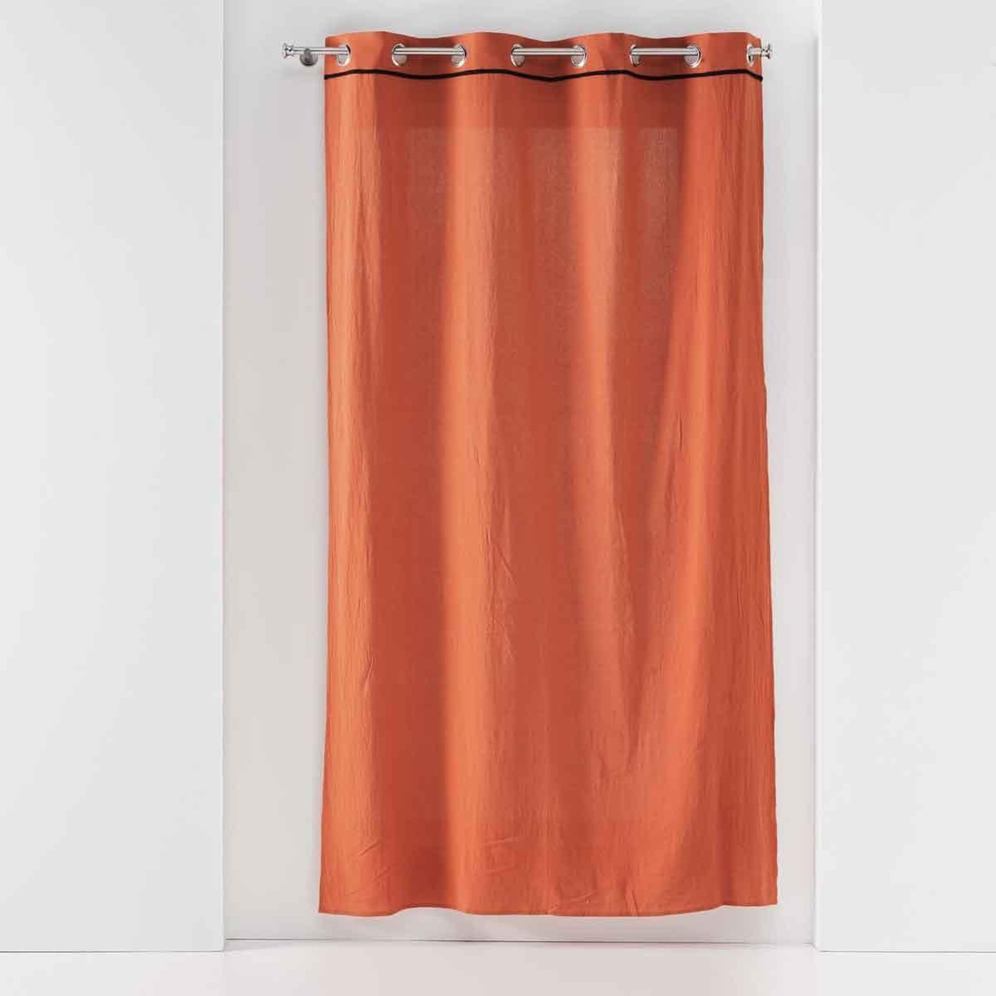 Douceur d'Intérieur Rideau à œillets  linette  135x240cm terracotta