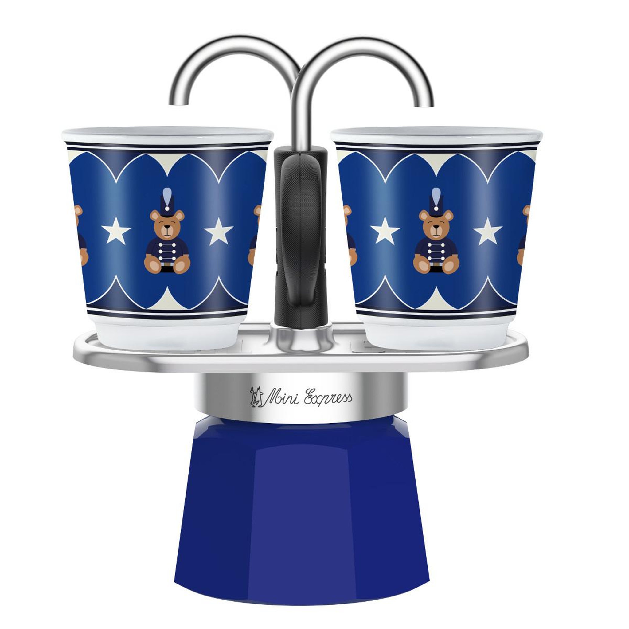 BIALETTI Bialetti 0005349 machine à café manuelle Cafetière à moka Noir, Bleu, Acier inoxydable
