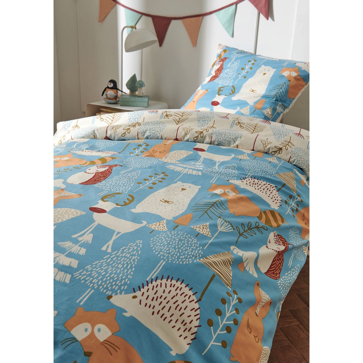 Parure housse de couette enfant en coton 57 fils MATT