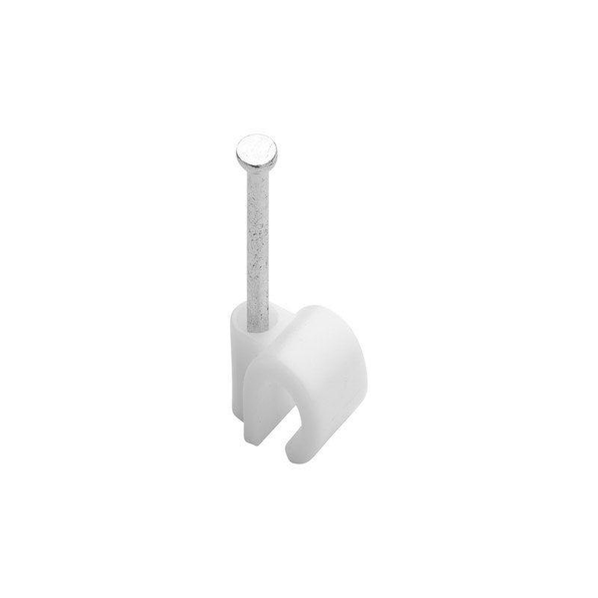 CENTRALE BRICO Lot de 100 attaches-fils, Diamètre de 4 à 7 mm, L.20 mm, Blanc