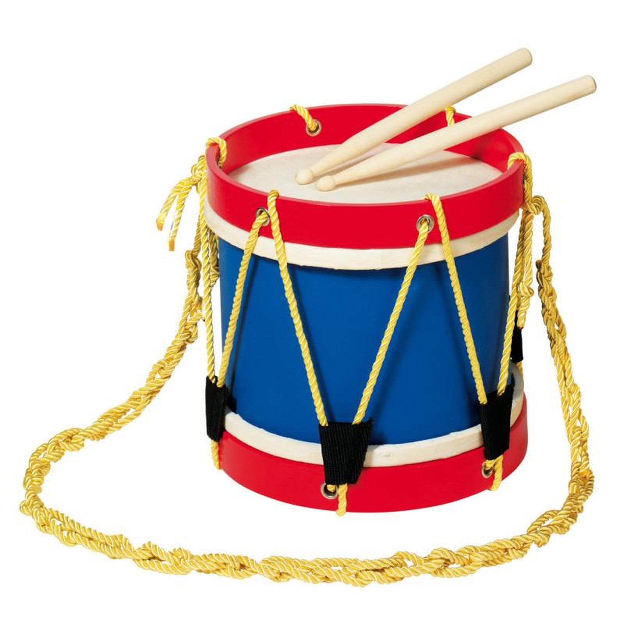 Goki GOKI Tambour en bois avec peau naturelle de 20,3 cm