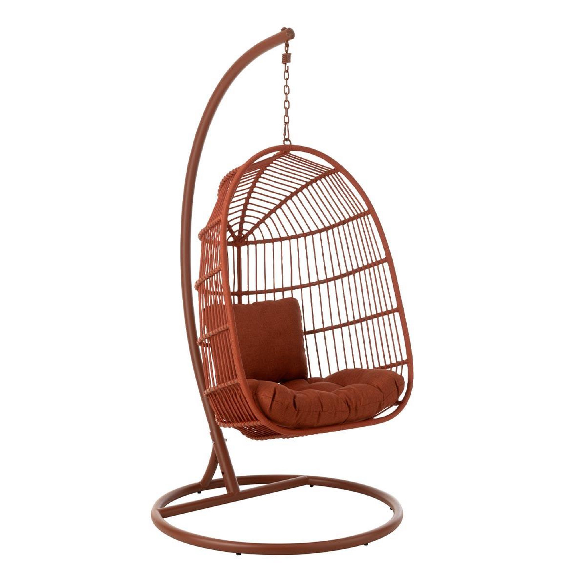 Voir la diapositive 1 : J-LINE Fauteuil suspendu design corde  egga  203cm rouge
