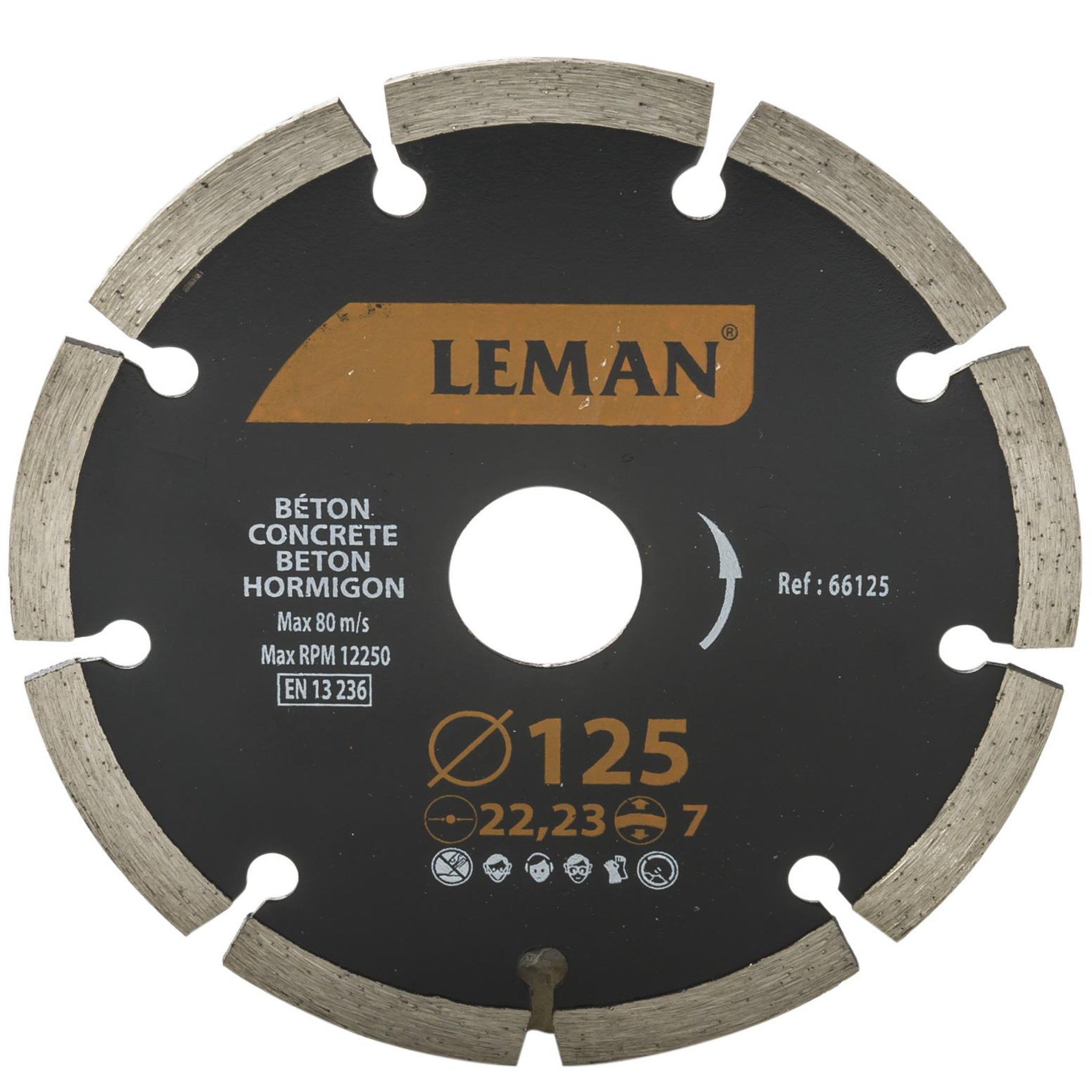 Voir la diapositive 2 : Leman Disque diamant segments 125 mm Leman