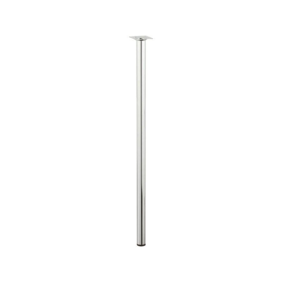CENTRALE BRICO Pied de table basse cylindrique fixe acier chromé gris, 70 cm