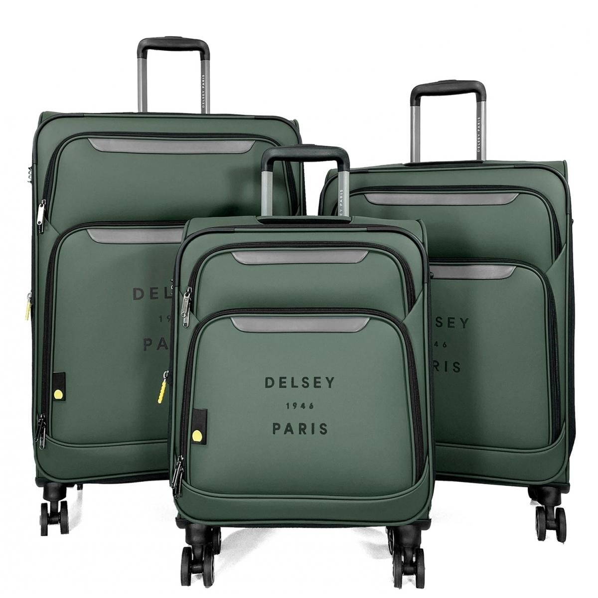 Delsey Lot 3 valises souples Concorde dont une valise cabine TSA