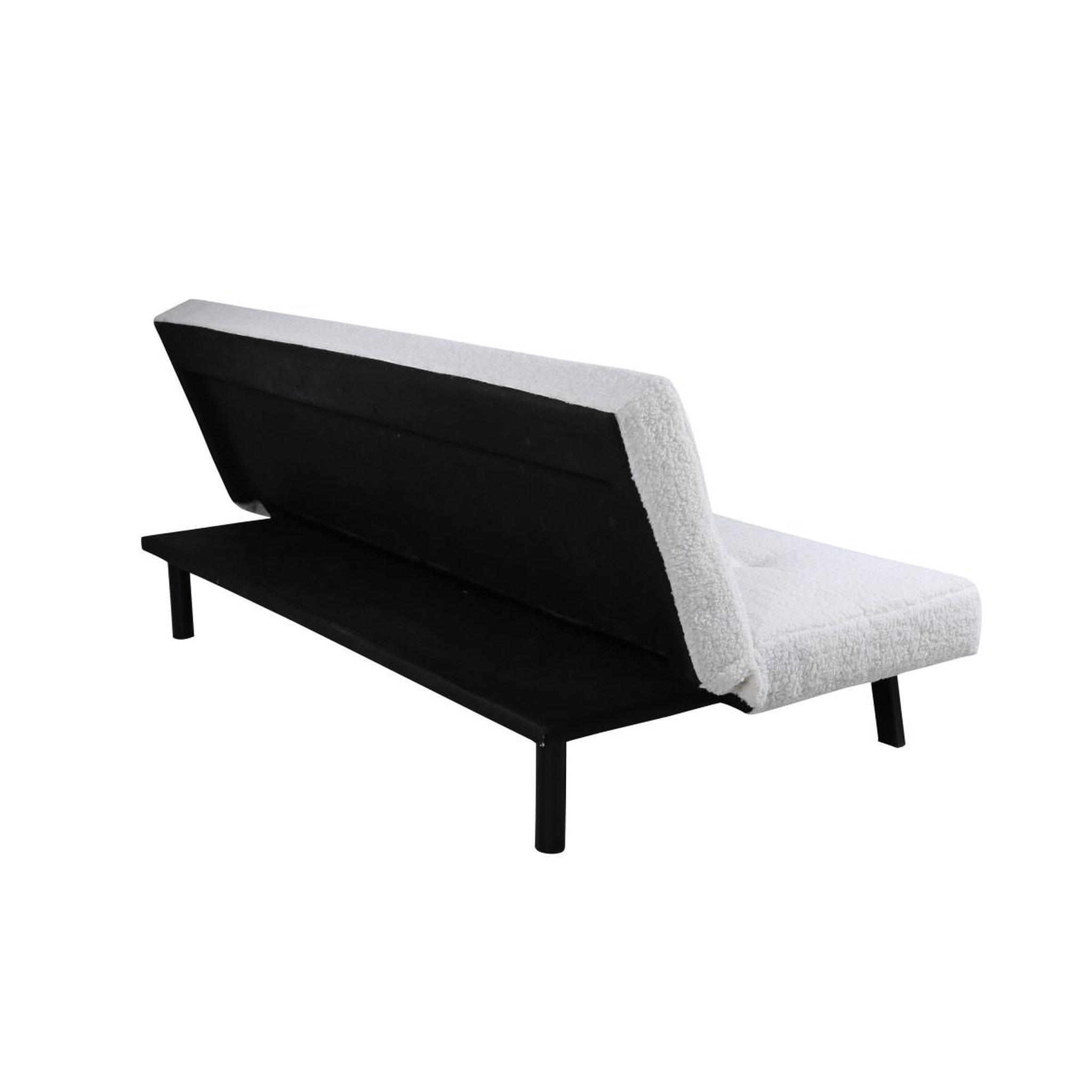 Voir la diapositive 6 : Paris Prix Canapé convertible bouclette  bodil  180cm blanc