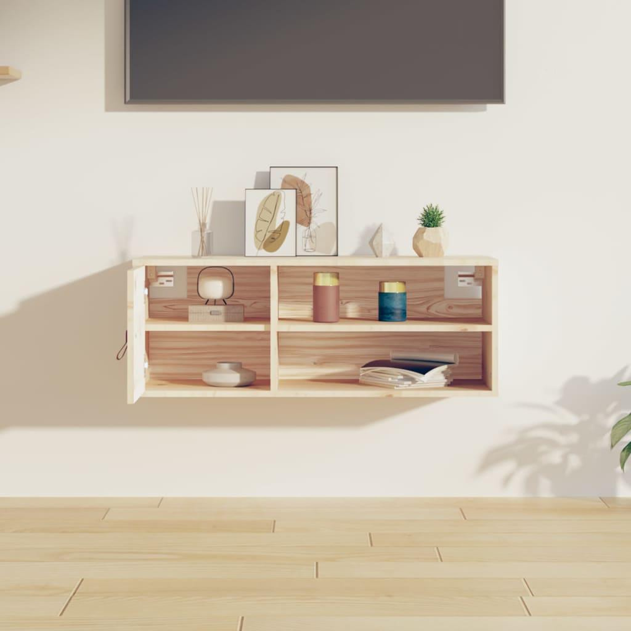 Voir la diapositive 3 : VIDAXL Armoire murale 80x30x30 cm Bois de pin massif