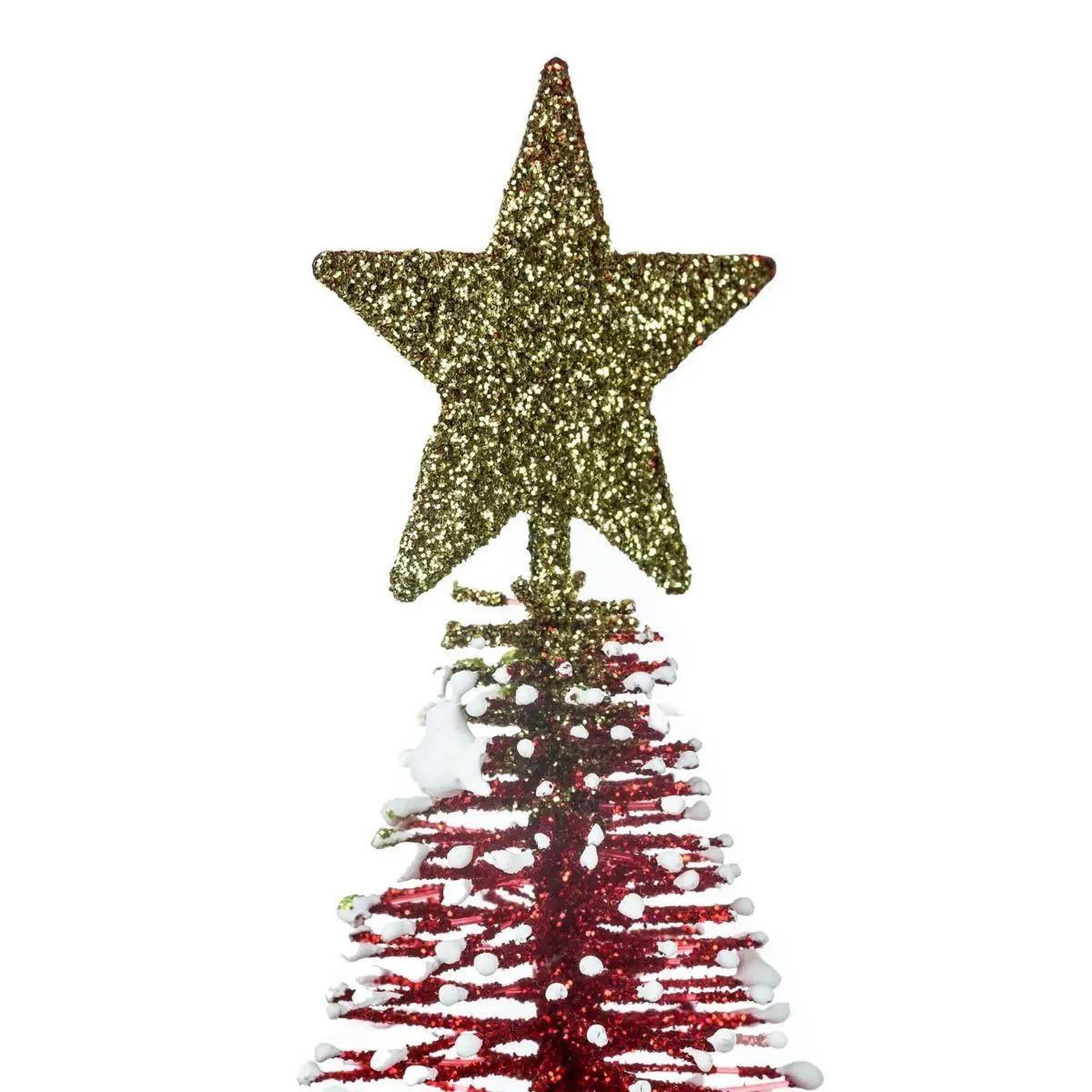 Voir la diapositive 2 : ATMOSPHERA Sapin de Noël Rouge Atmosphera Paill 15cm