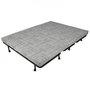 Voir la diapositive 5 : MARKET24 Banquette BZ Joe - Tissu gris clair - 3 places - L 143 x P 97 cm - Couchage 140 x 190 cm