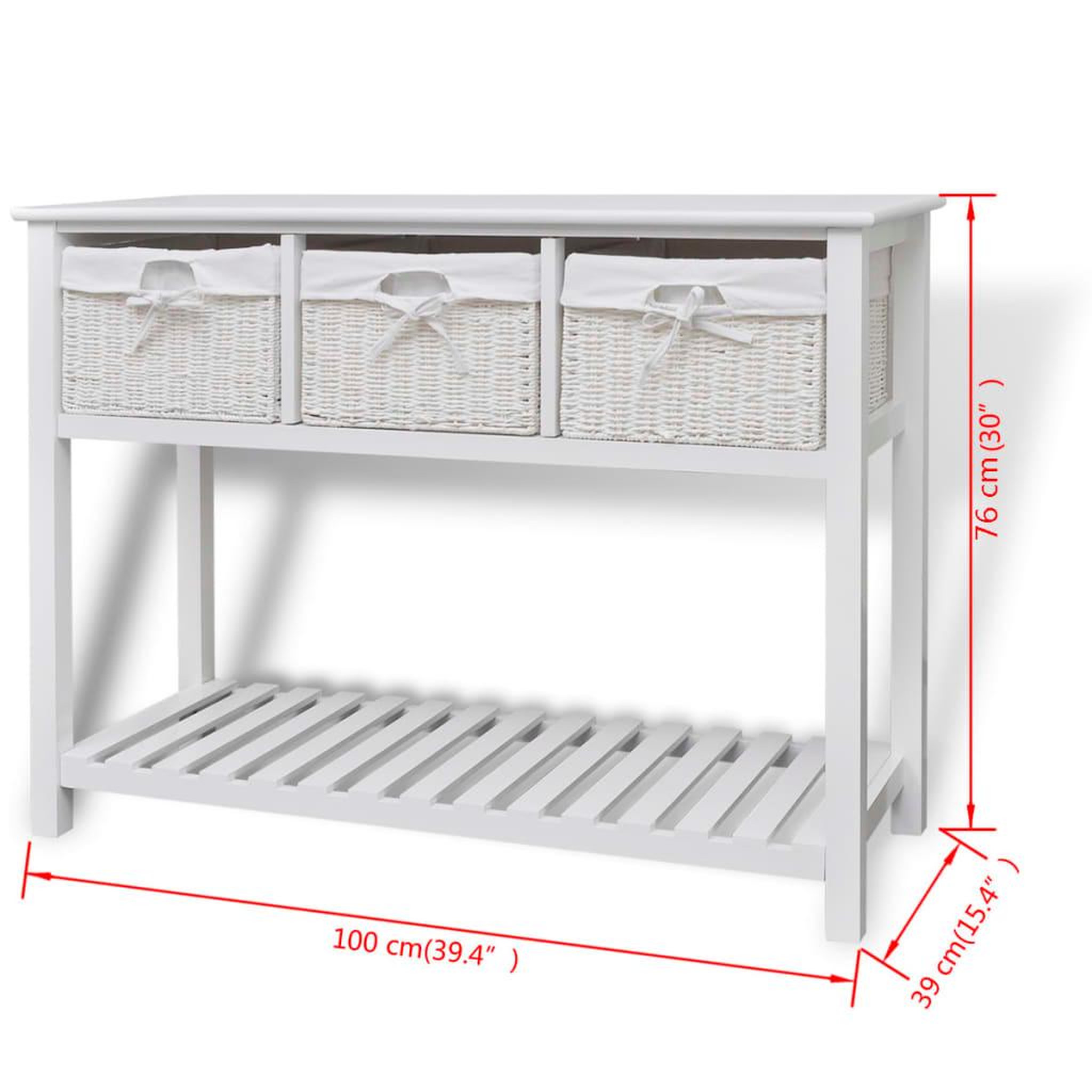 Voir la diapositive 6 : VIDAXL Buffet de rangement Blanc