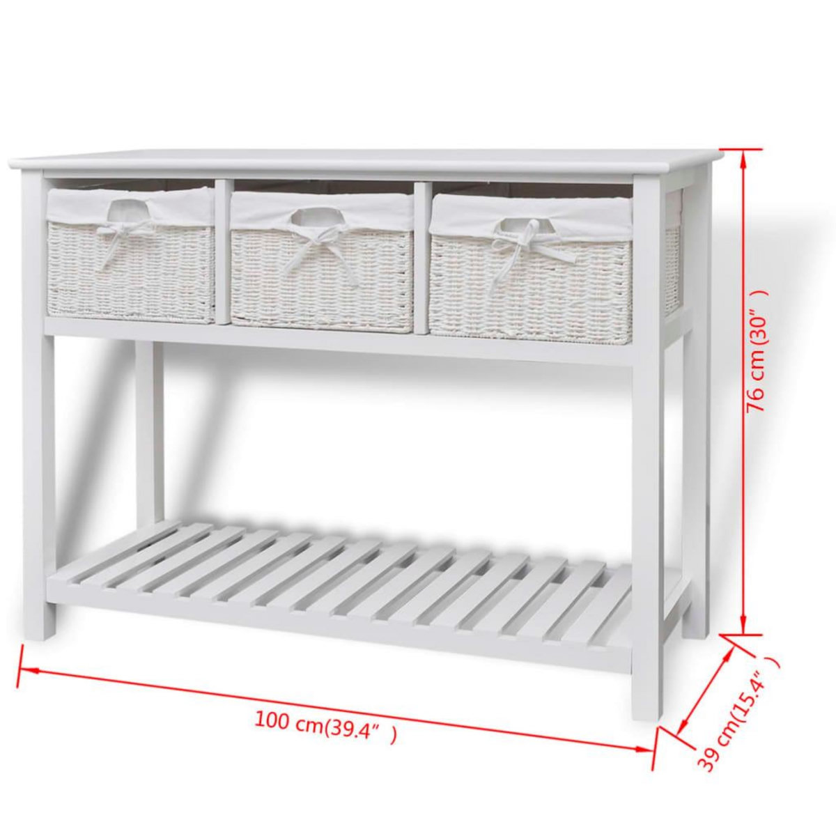 VIDAXL Buffet de rangement Blanc