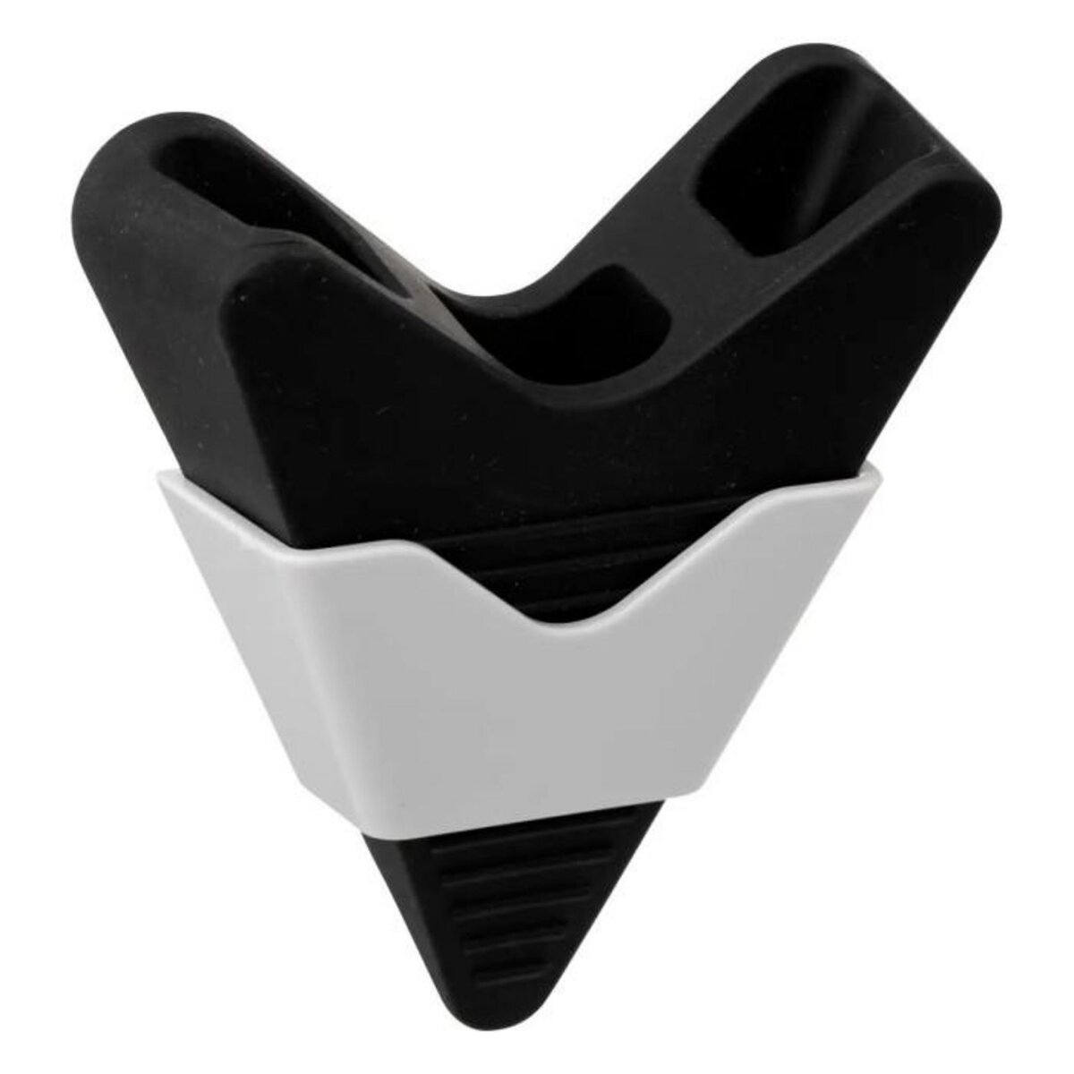 FIVE Lot de 2 Cale-Portes  Adhésif  10cm Noir & Blanc