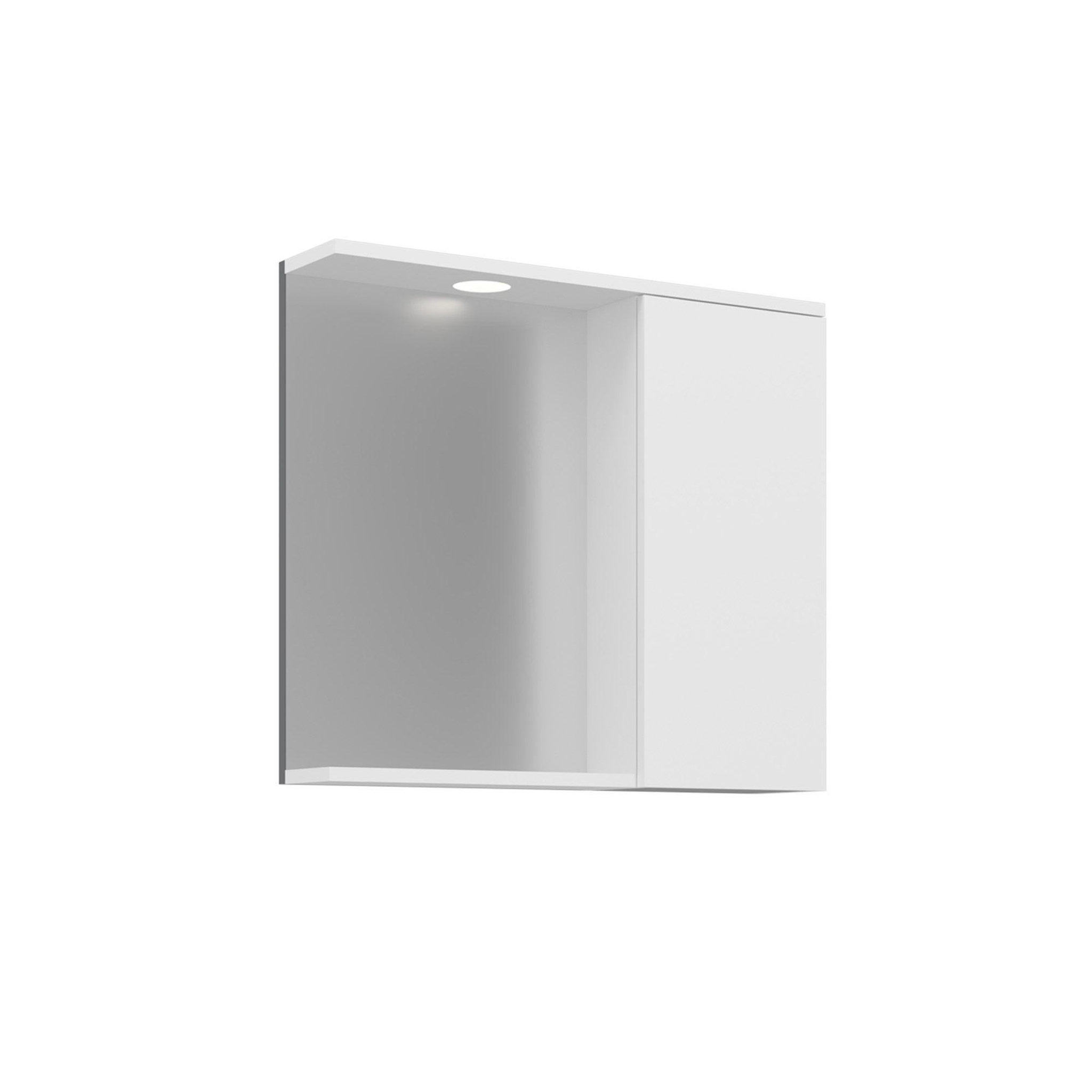 Habitat et Jardin Meuble salle de bain avec miroir  purus 80  - 75 x 18 x 68 cm - white