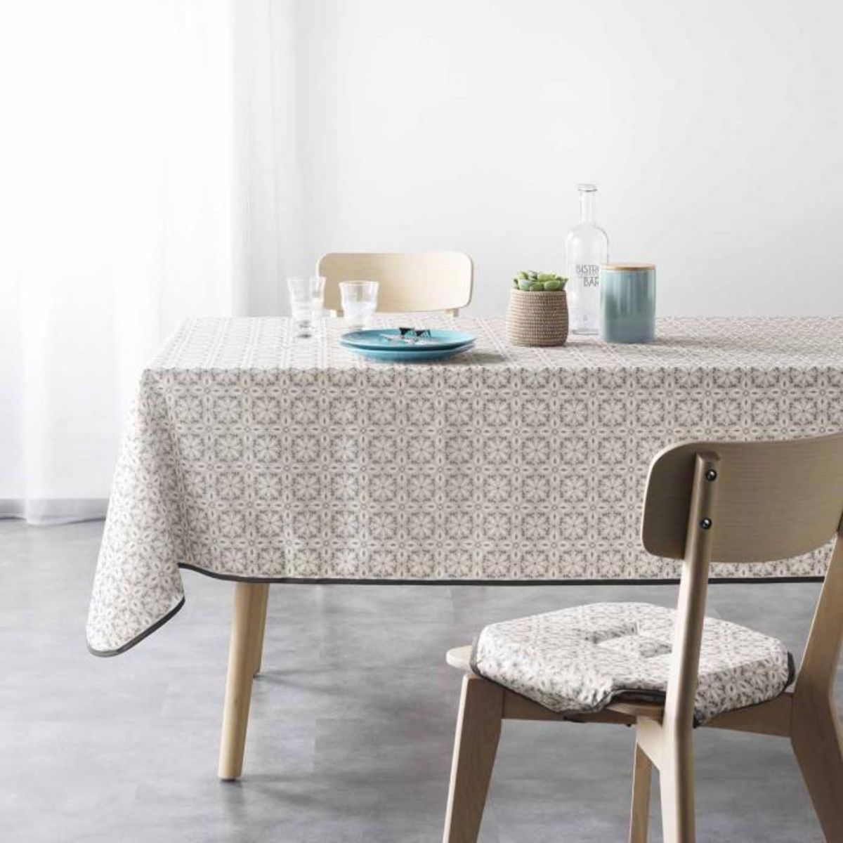 Paris Prix Galette de Chaise Imprimée  Eros  36x36cm Naturel