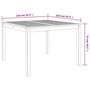 Voir la diapositive 6 : VIDAXL Table a manger de jardin 110x110x75 cm bois d'acacia massif