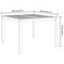Voir la diapositive 6 : VIDAXL Table a manger de jardin 110x110x75 cm bois d'acacia massif