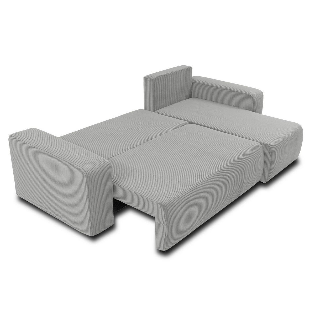 BEST MOBILIER Artemisa - canapé d'angle réversible 4 places - convertible avec coffre - en velours côtelé