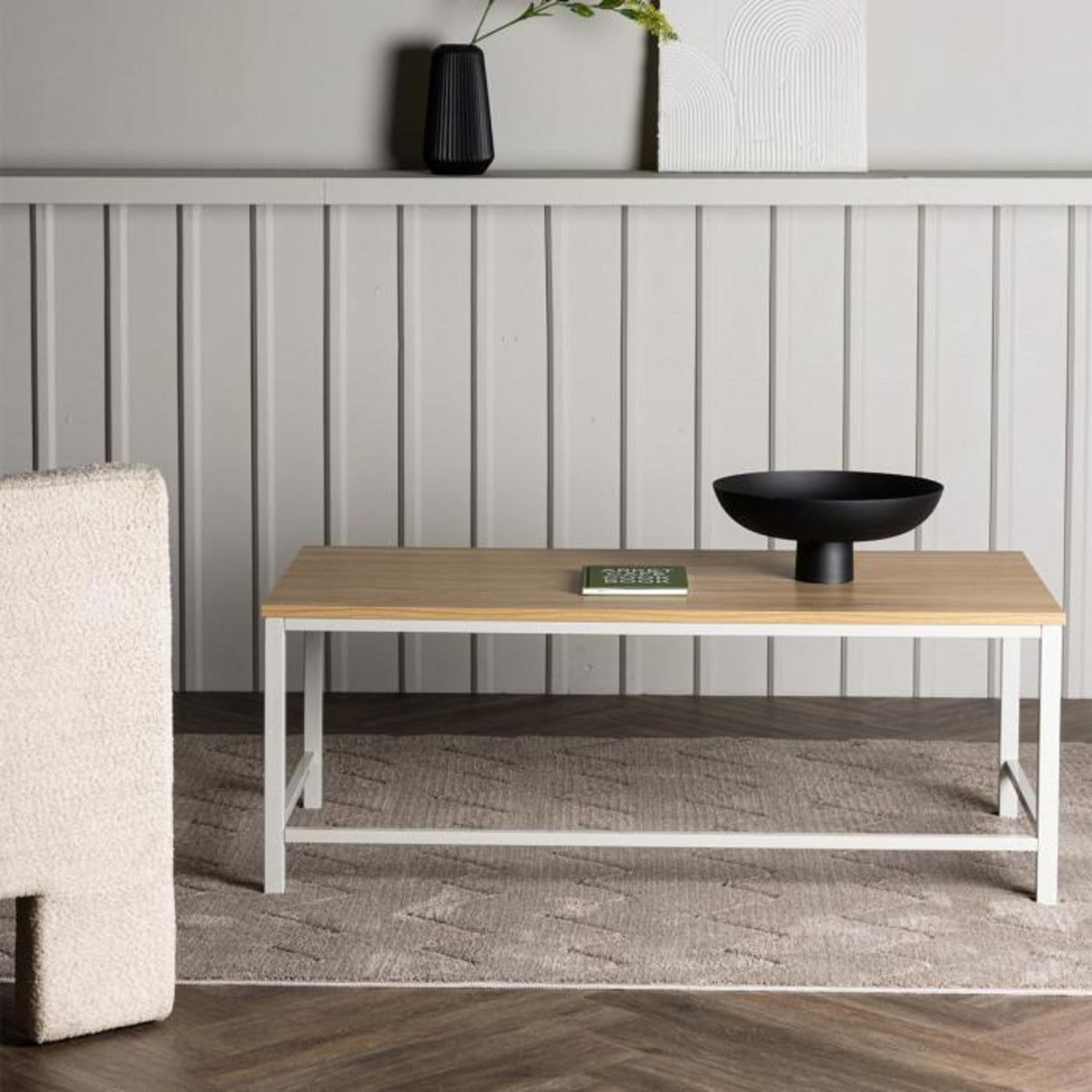 Paris Prix Table Basse Design  Rise  120cm Naturel & Grège