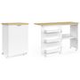 Voir la diapositive 3 : ID MARKET Table de couture pliable à roulettes Meuble pour Machine à Coudre avec 4 étagères