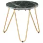 VIDAXL Table basse Vert 40x40x40 cm Pierre veritable et texture marbre