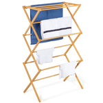 ID MARKET Séchoir à linge accordéon RITA capacité 7M en bambou