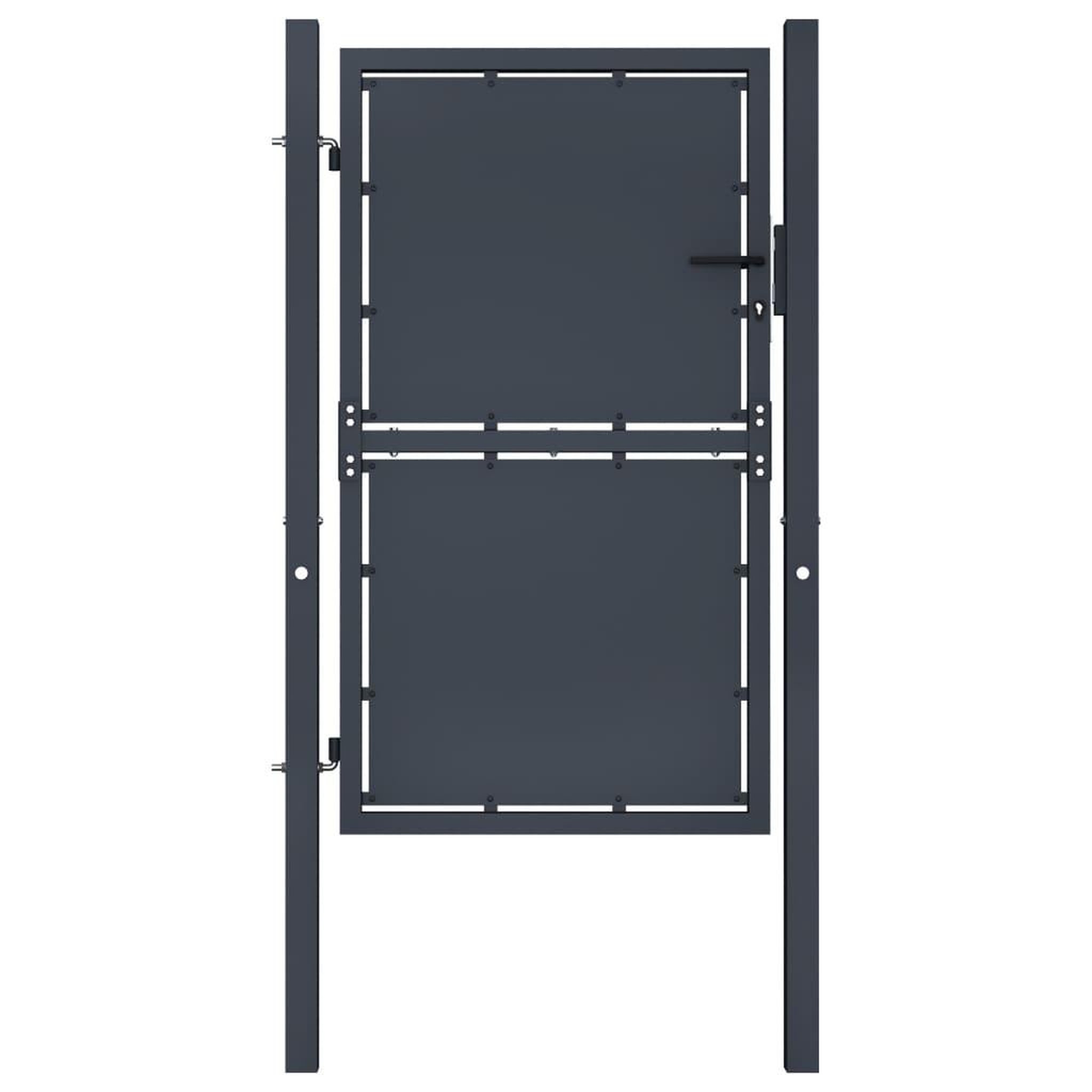 Voir la diapositive 1 : VIDAXL Portail de jardin Acier 100 x 200 cm Anthracite