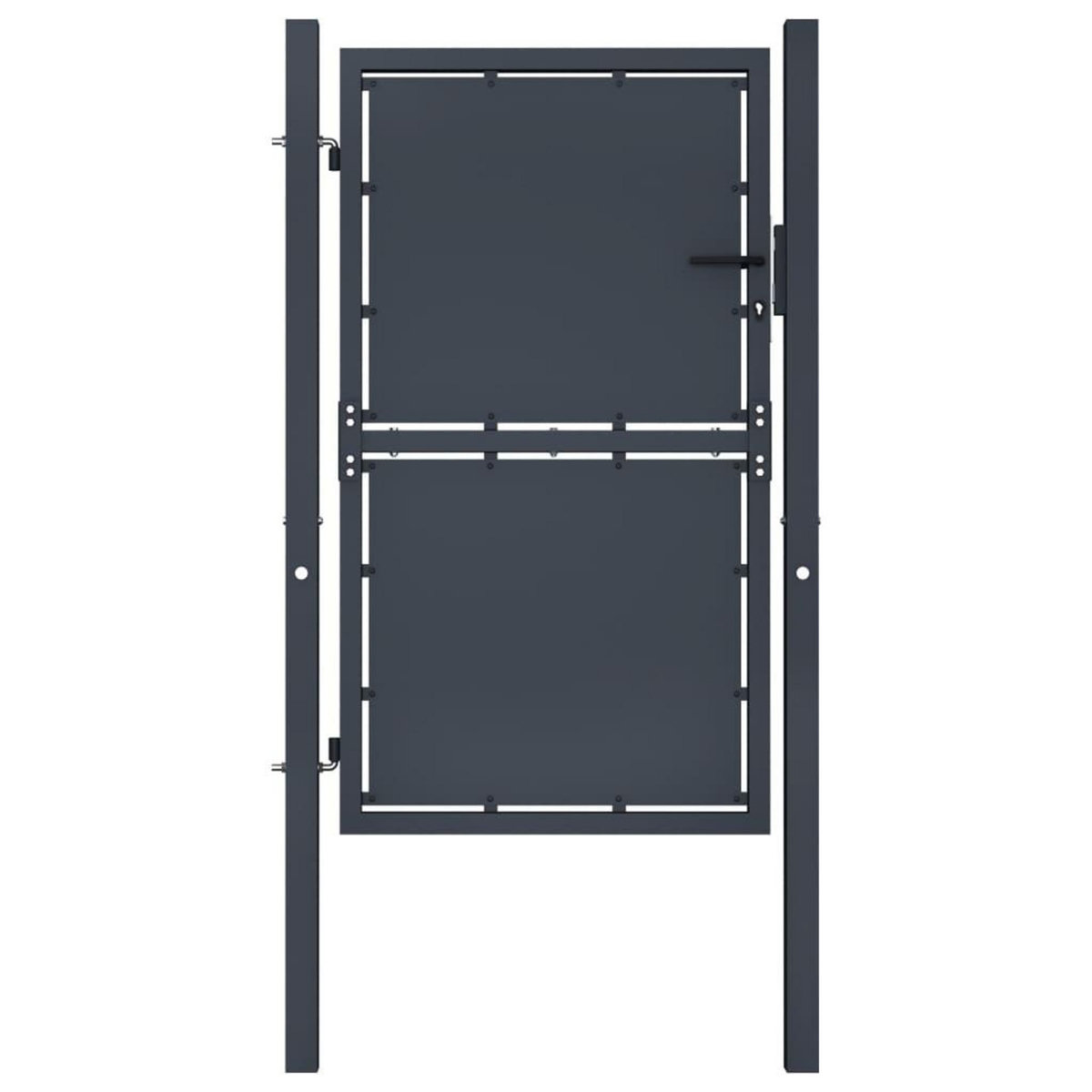 VIDAXL Portail de jardin Acier 100 x 200 cm Anthracite