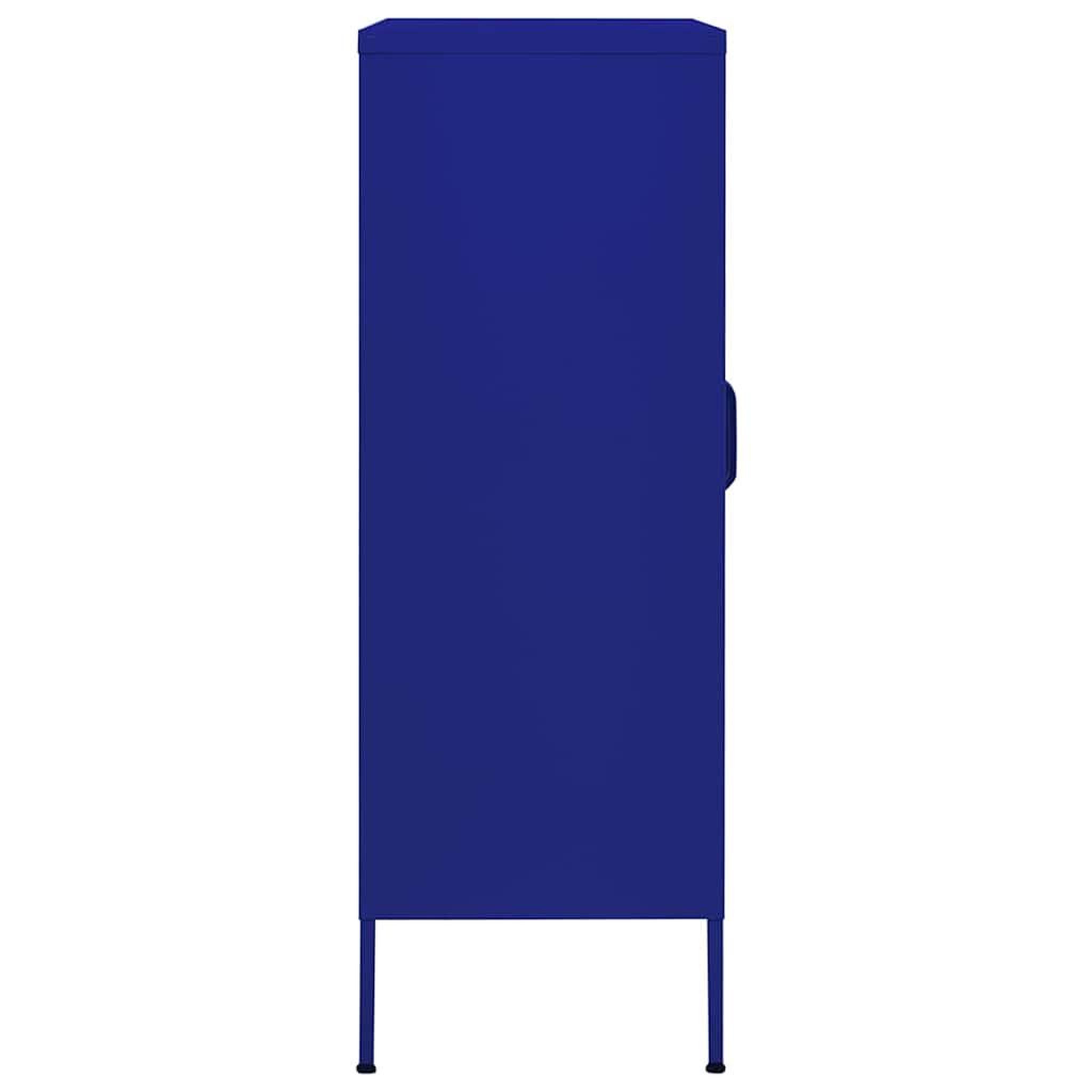 Voir la diapositive 5 : VIDAXL Armoire de rangement bleu marine 80x35x101,5 cm acier