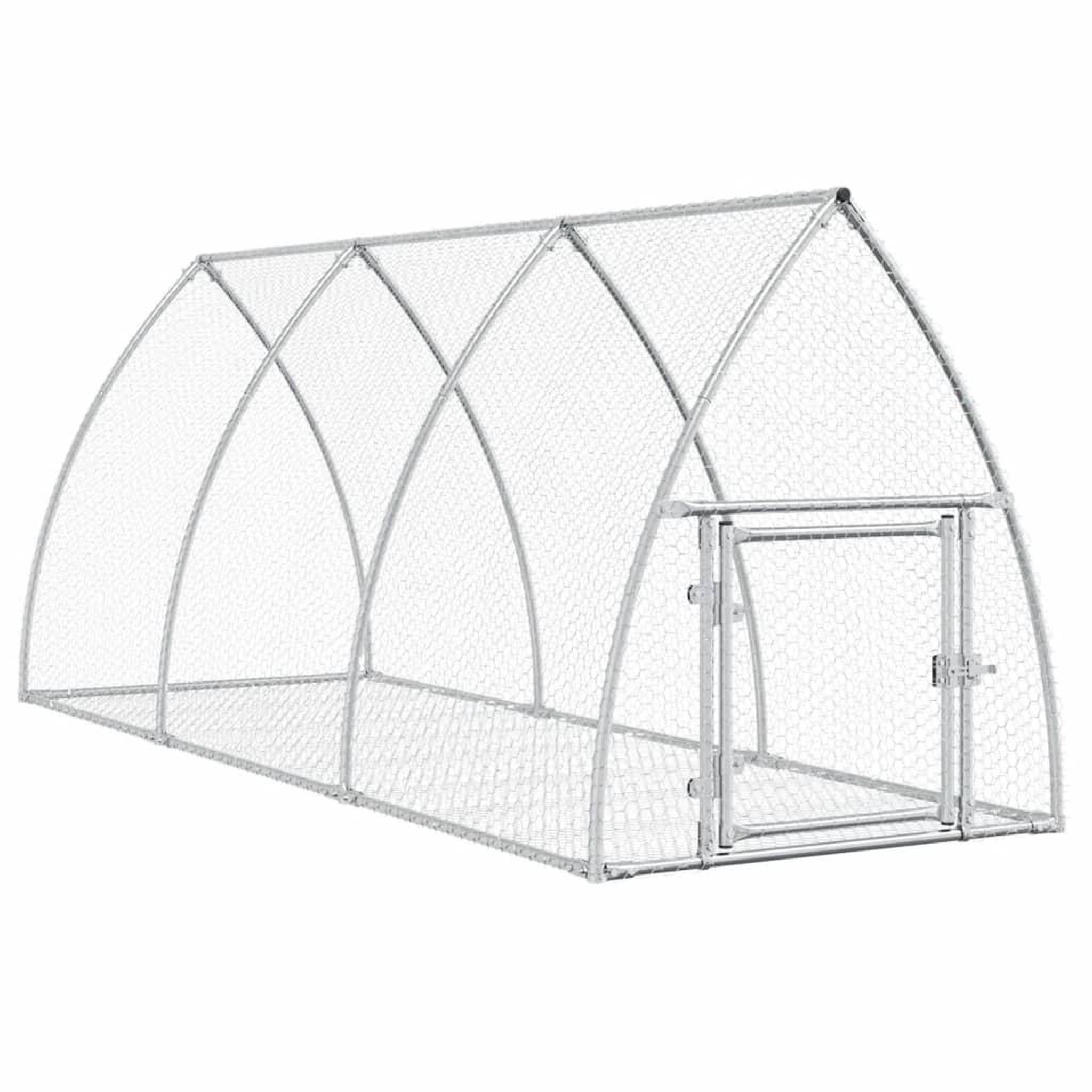 Voir la diapositive 2 : VIDAXL Clapier argente 300x105x120 cm acier galvanise