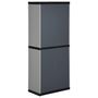 Voir la diapositive 5 : VIDAXL Armoire de rangement de jardin 3 etageres Gris/noir 68x40x168cm