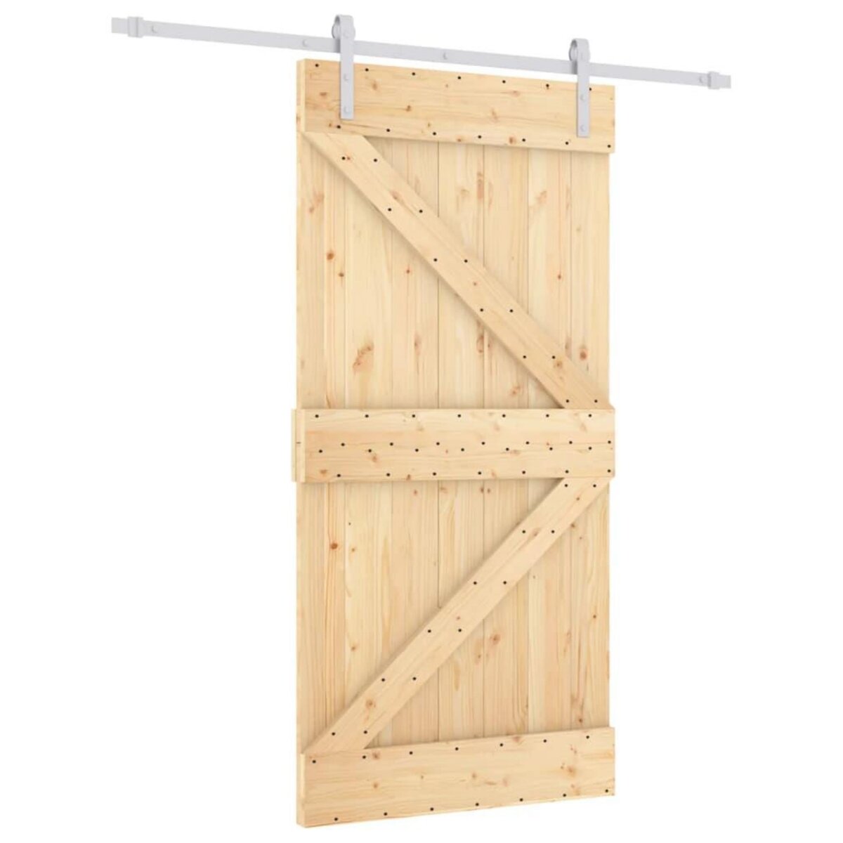 VIDAXL Porte coulissante et kit de quincaillerie 100x210 cm pin massif