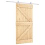 Voir la diapositive 2 : VIDAXL Porte coulissante et kit de quincaillerie 100x210 cm pin massif